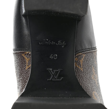 Louis Vuitton Calfskin Monogram Star Trail Ankle Boots 40 Black 6 of 11
