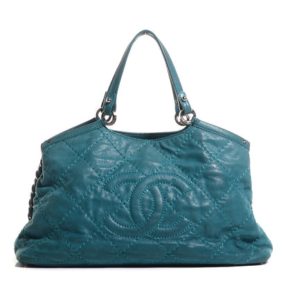 Chanel Iridescent Calfskin Quilted Small Sea Hit Turquoise 1 of 7