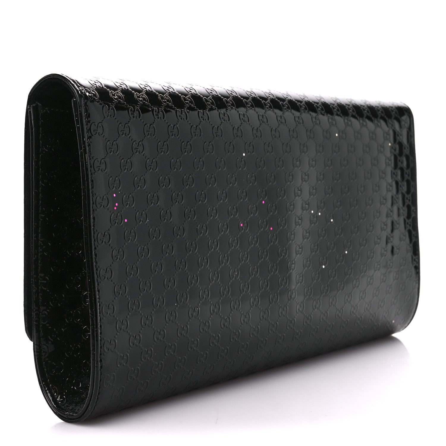 Gucci Patent Microguccissima Small Broadway Clutch Black 3 of 11