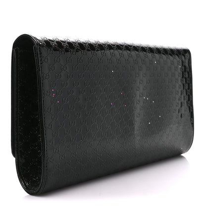 Gucci Patent Microguccissima Small Broadway Clutch Black 3 of 11