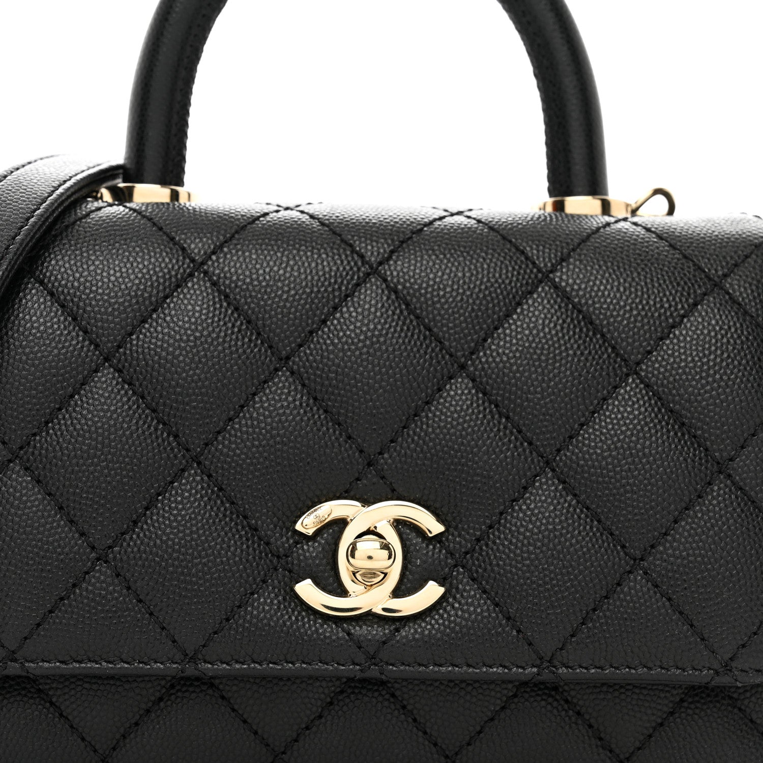 Chanel Caviar Quilted Extra Mini Coco Handle Flap Black 5 of 10