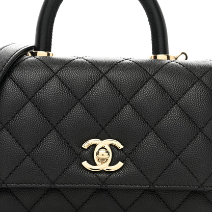 Chanel Caviar Quilted Extra Mini Coco Handle Flap Black 5 of 10