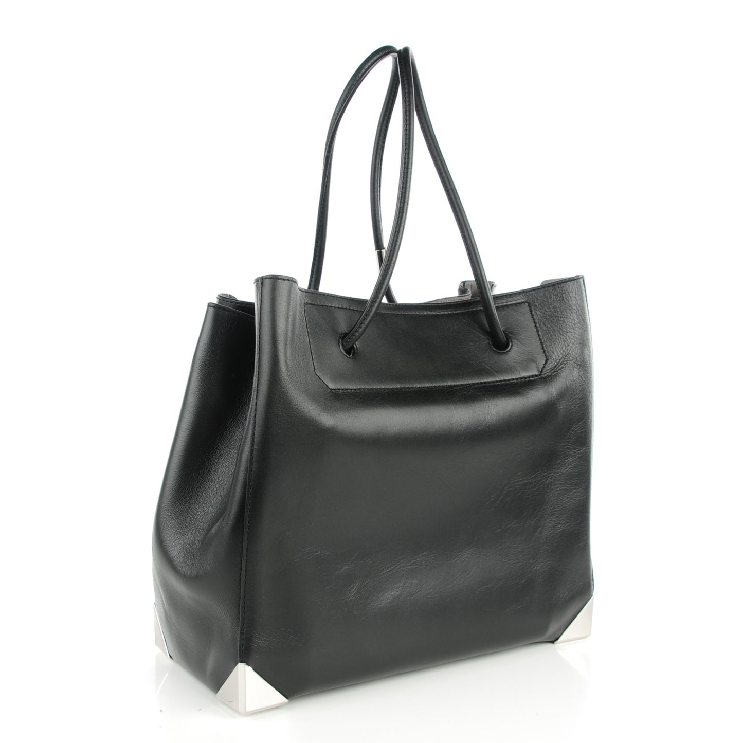 Calf Hair Prisma Skeletal Tote Black