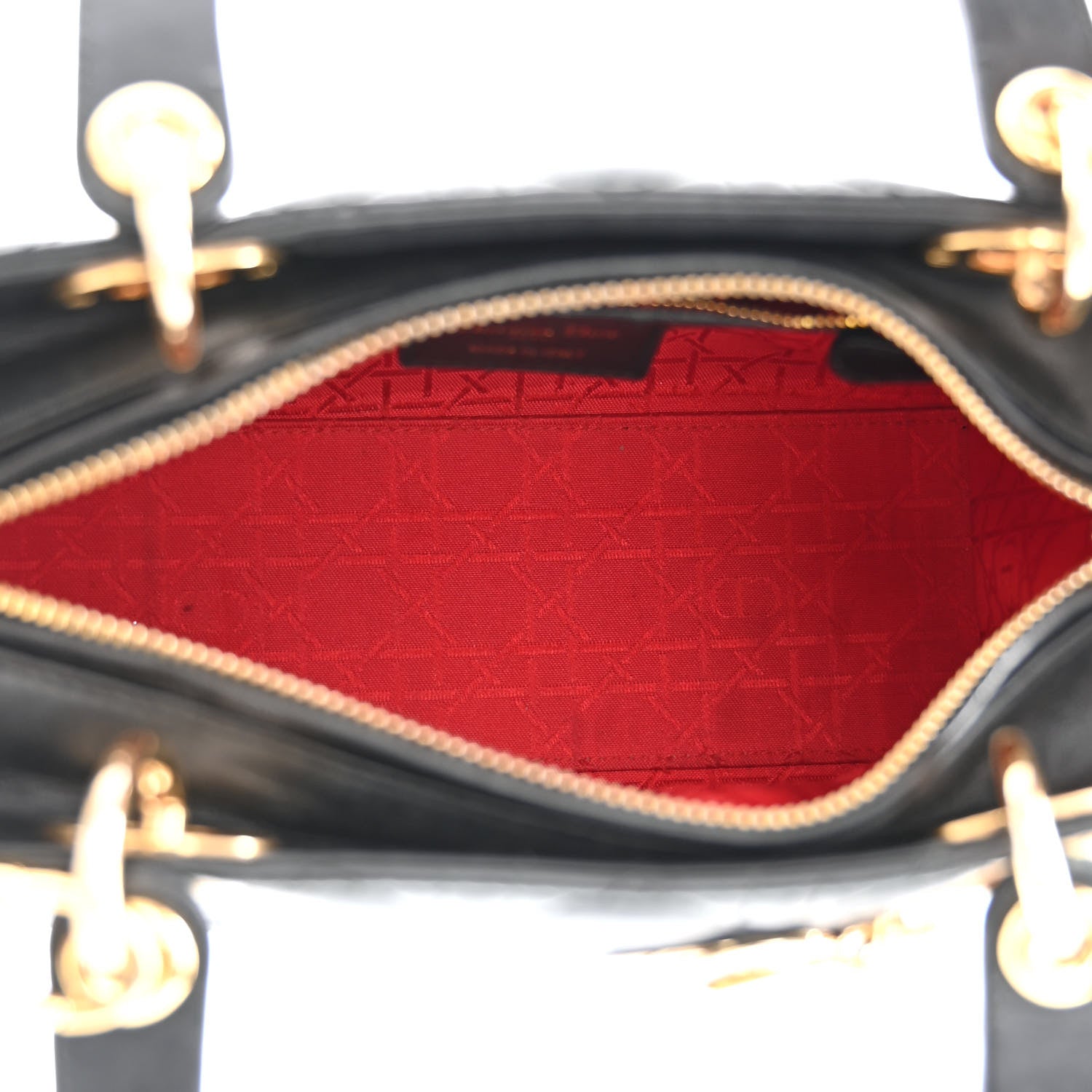 Christian Dior Lambskin Cannage Medium Lady Dior Black 5 of 11