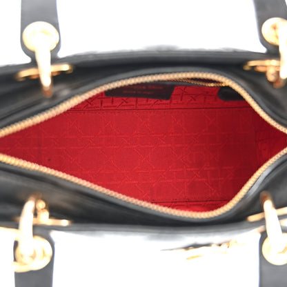 Christian Dior Lambskin Cannage Medium Lady Dior Black 5 of 11