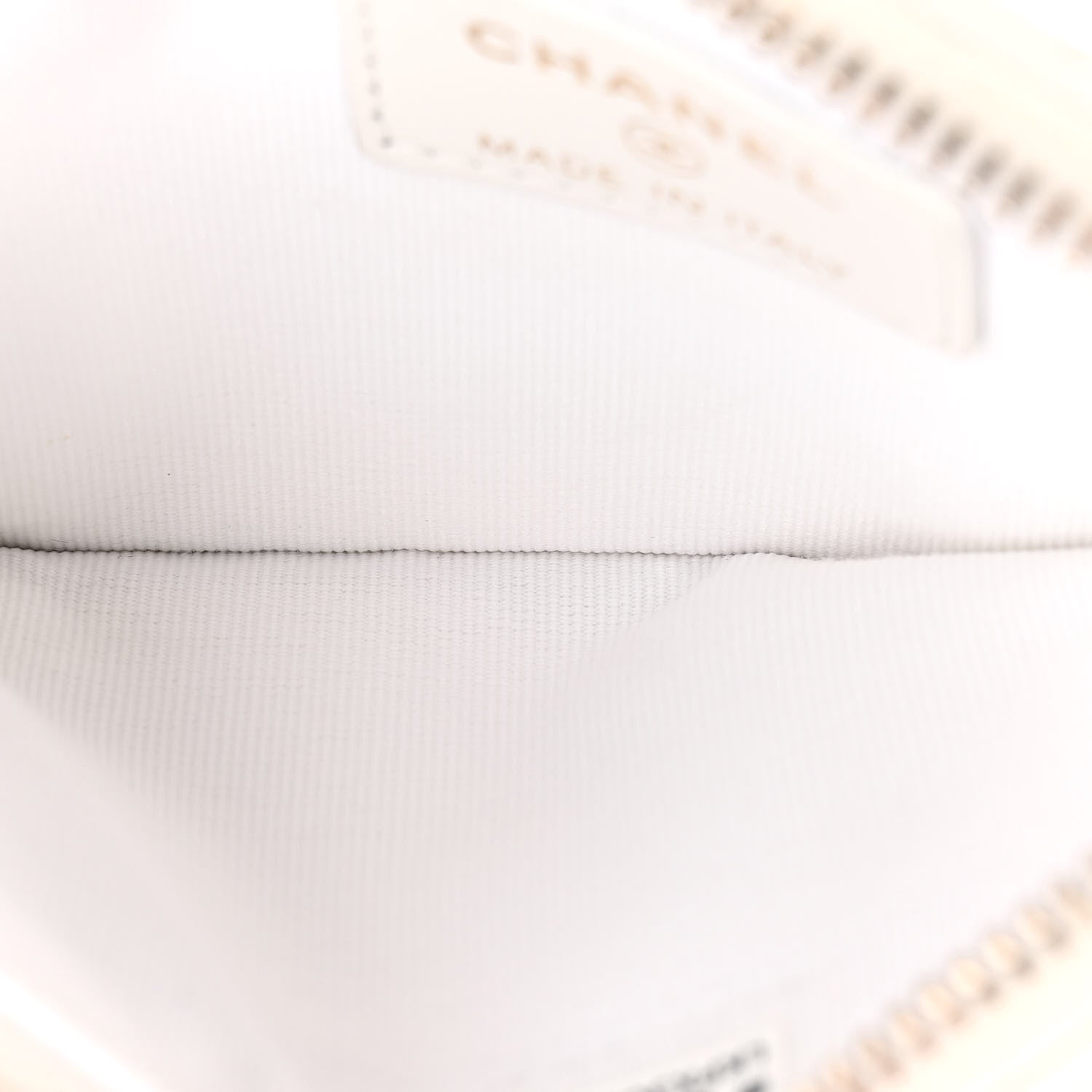 Chanel Caviar Quilted Flap Zip Card Holder White 5 of 10