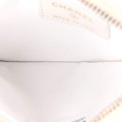 Chanel Caviar Quilted Flap Zip Card Holder White 5 of 10