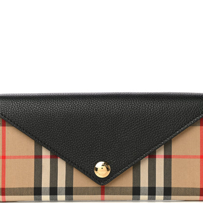 Burberry Vintage Check Grain Calfskin Halton Wallet Black 7 of 15