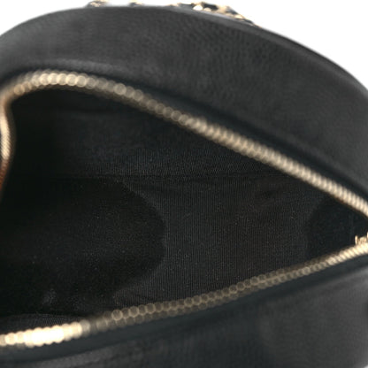Chanel Caviar Quilted Round Filigree Crossbody Black 5 of 10