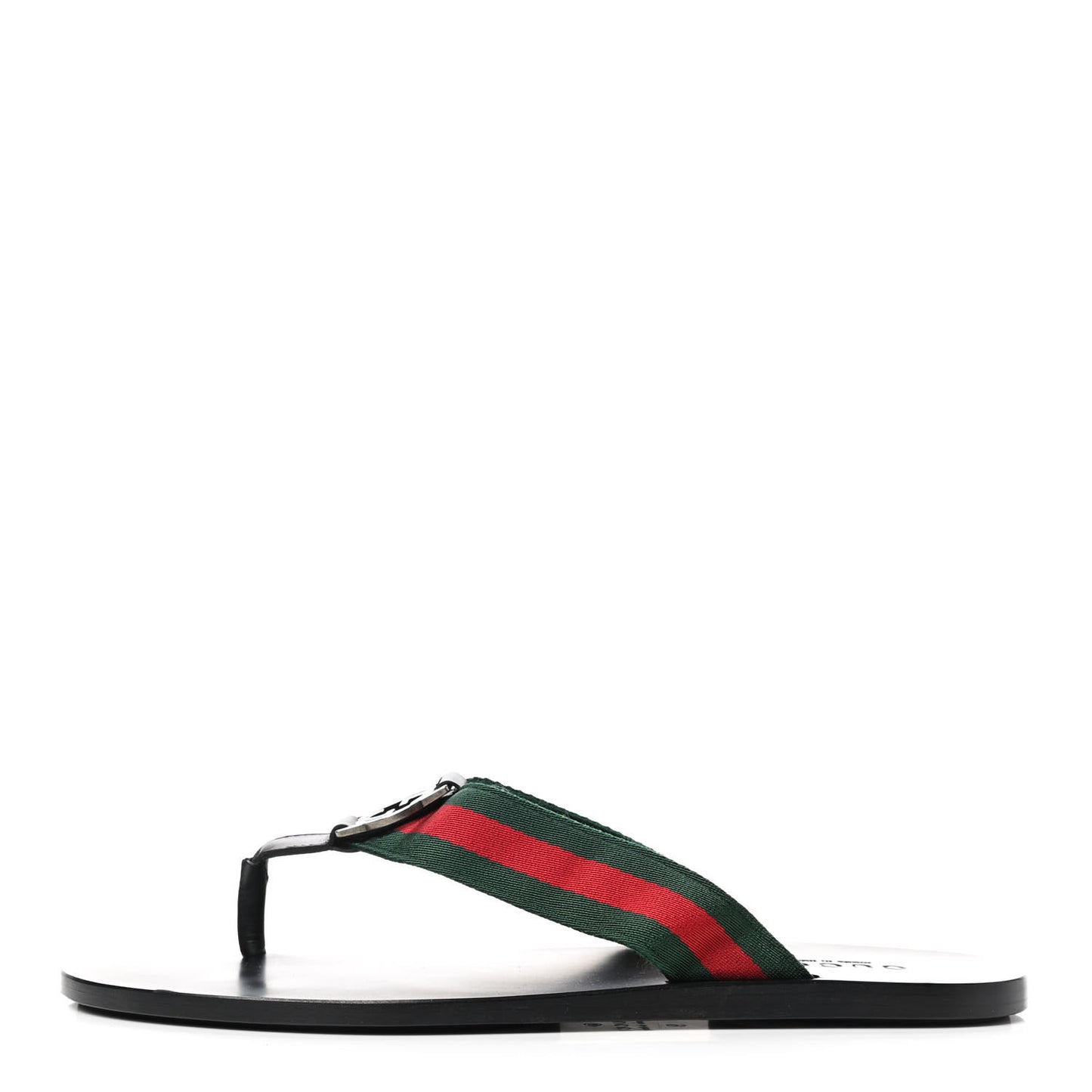 Nylon Calfskin Web Mens Thong Sandals 9 Green Red Black