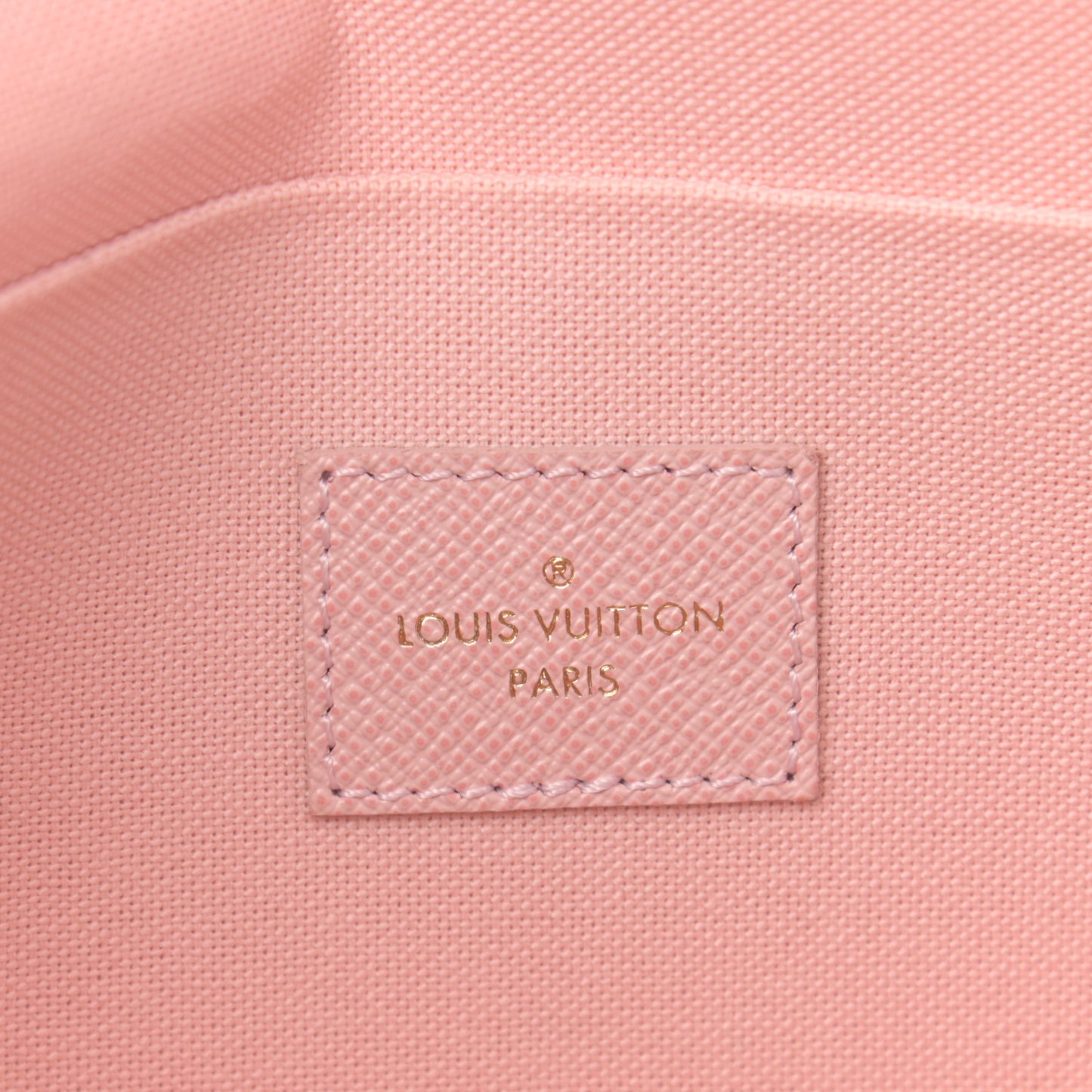 Damier Azur Pochette Felicie Chain Wallet Rose Ballerine