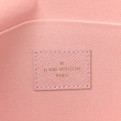 Louis Vuitton Damier Azur Pochette Felicie Chain Wallet Rose Ballerine 7 of 13