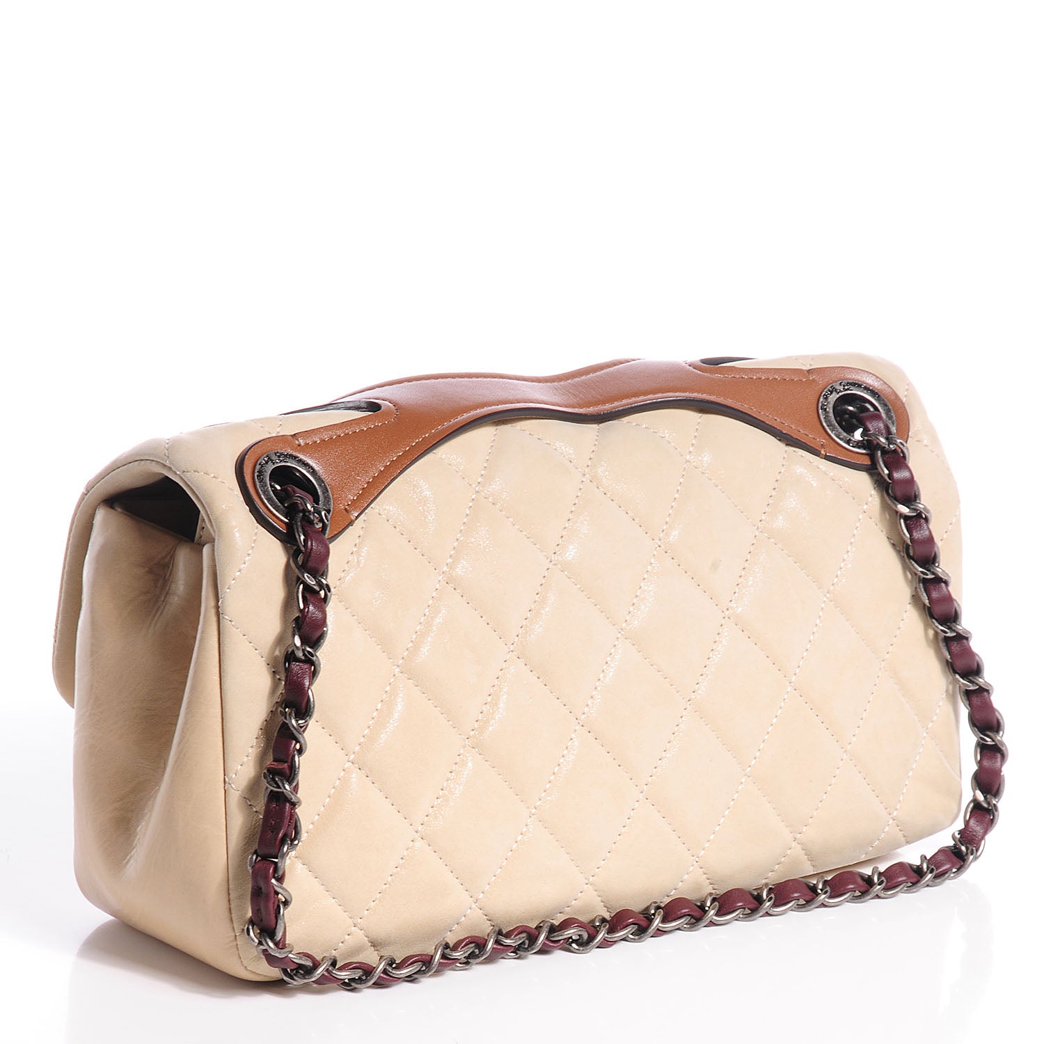 Chanel Iridescent Calfskin In The Mix Medium Flap Beige 3 of 9