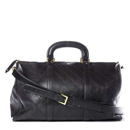 Chanel Calfskin Stitched Duffel Bag Black 1 of 21