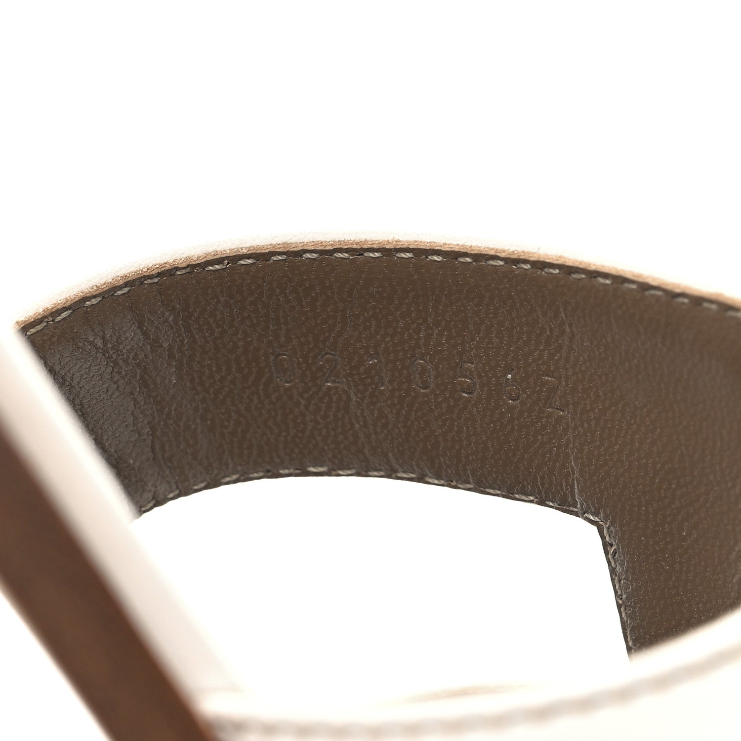 Hermes Box Calfskin Oran Sandals 36 White 7 of 10