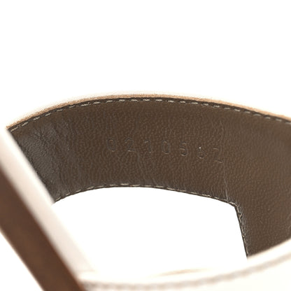 Hermes Box Calfskin Oran Sandals 36 White 7 of 10