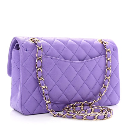 Chanel Caviar Quilted Small Double Flap Purple 3 of 11