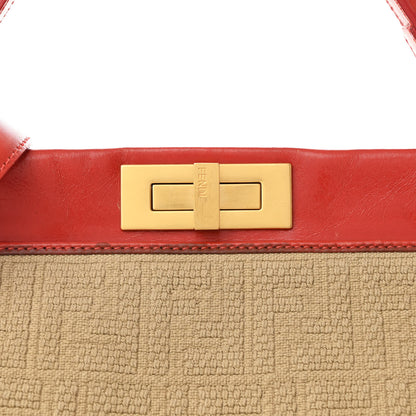 Fendi Corda Zucca Large Peekaboo Iconic Satchel Natural Pumpkin 9 of 12