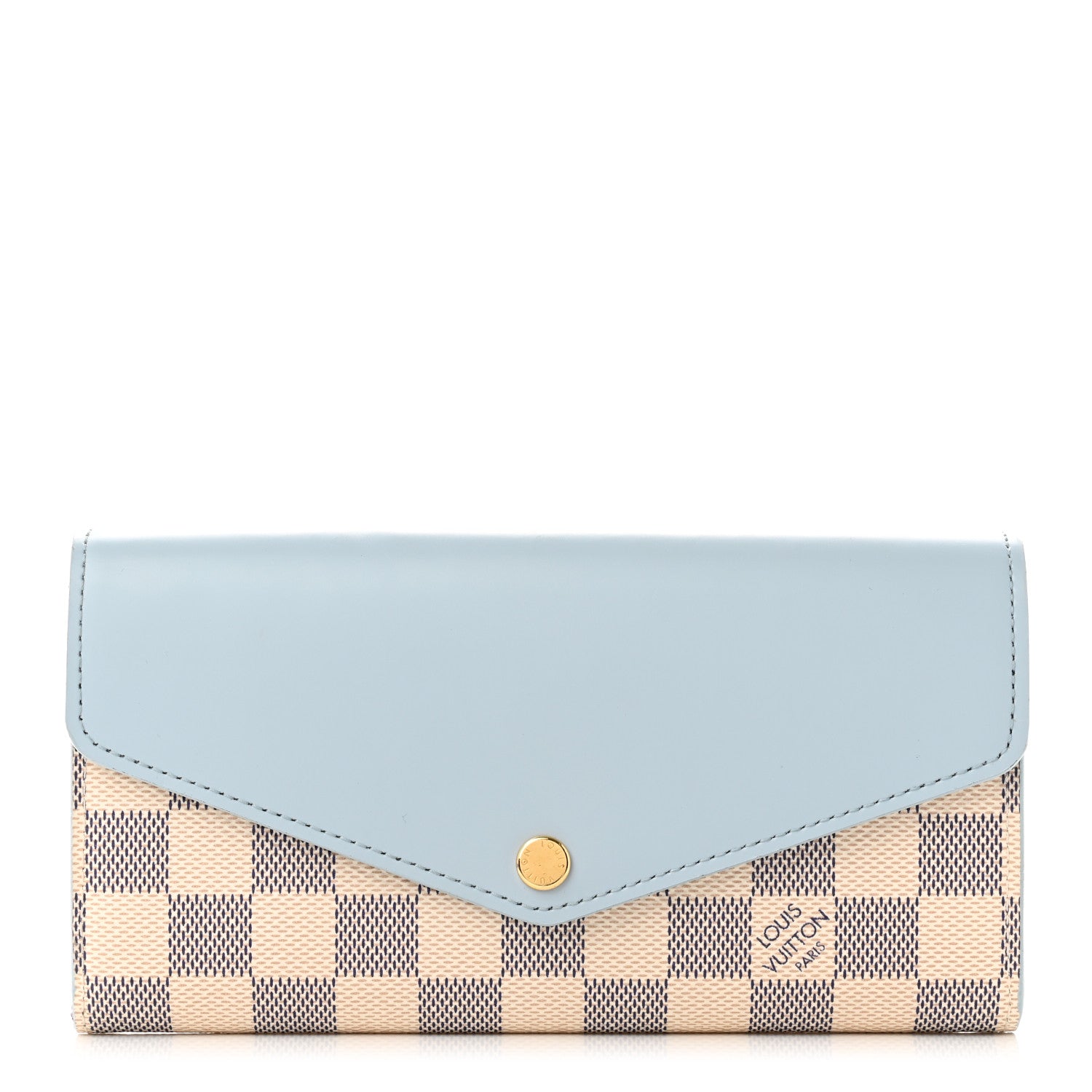 Louis Vuitton Damier Azur Sarah Wallet NM Bleu Olympe 1 of 8