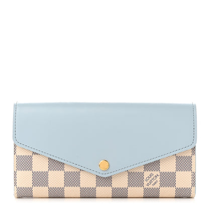 Louis Vuitton Damier Azur Sarah Wallet NM Bleu Olympe 1 of 8