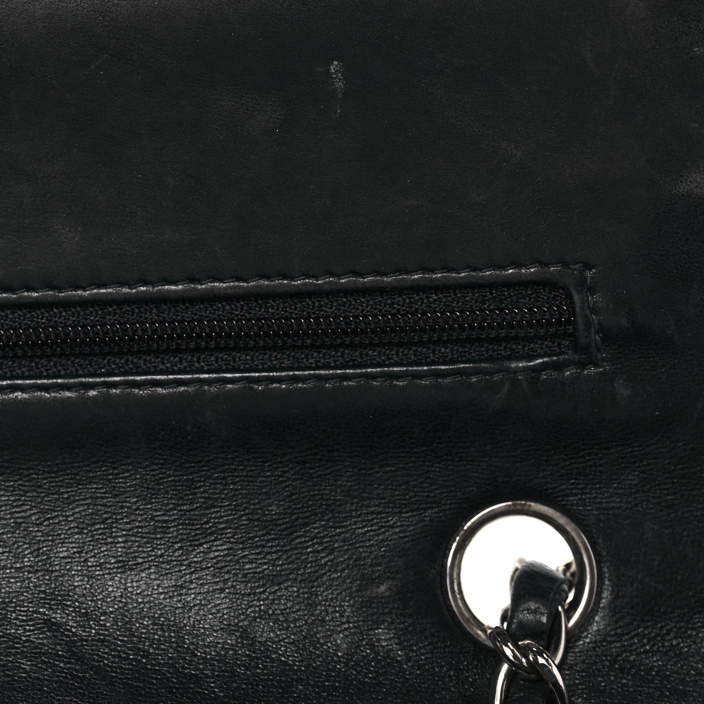 Lambskin Quilted Small Double Flap Black