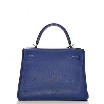 Hermes Togo Kelly Retourne 28 Bleu Electrique 4 of 32