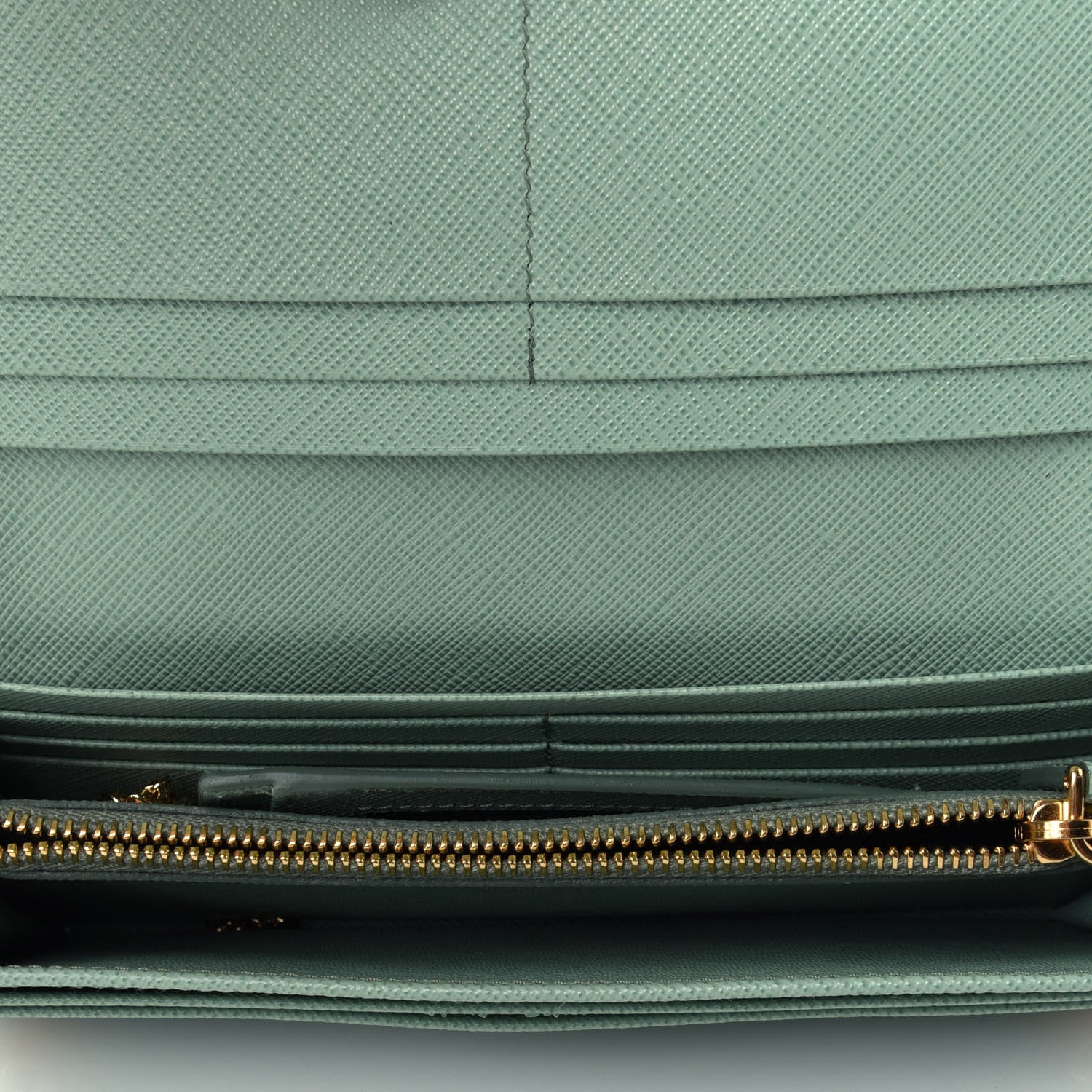 Prada Saffiano Metal Continental Flap Travel Wallet Acquamarina 6 of 12