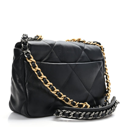 Chanel Lambskin Quilted Medium Chanel 19 Flap Black 3 of 9