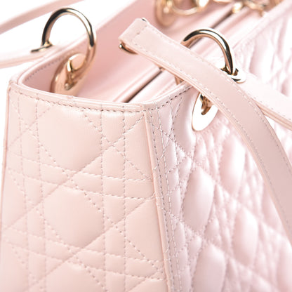 Christian Dior Lambskin Cannage Medium Lady Dior Light Pink 13 of 19