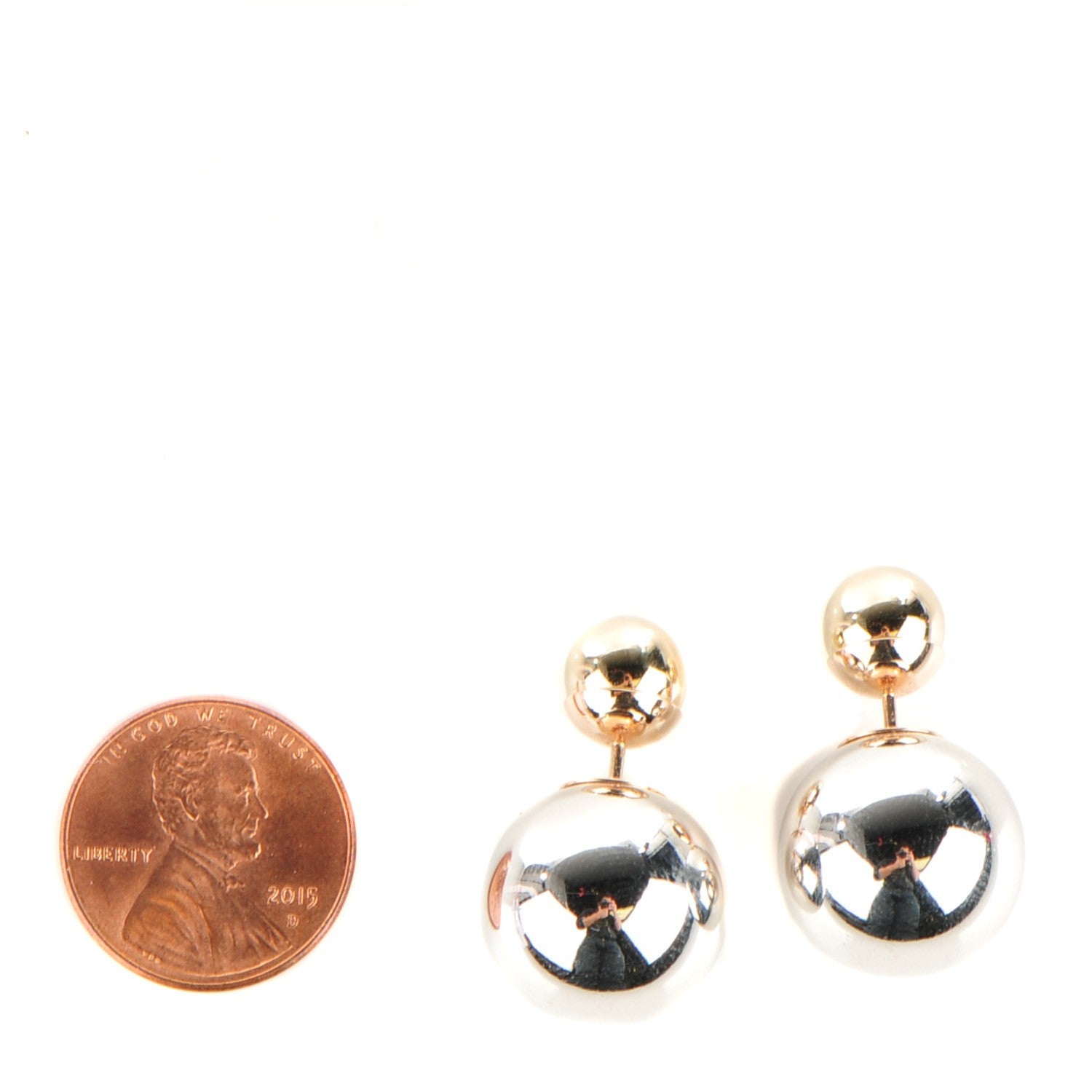 Christian Dior Mise En Dior Tribal Earrings Silver Gold 2 of 4