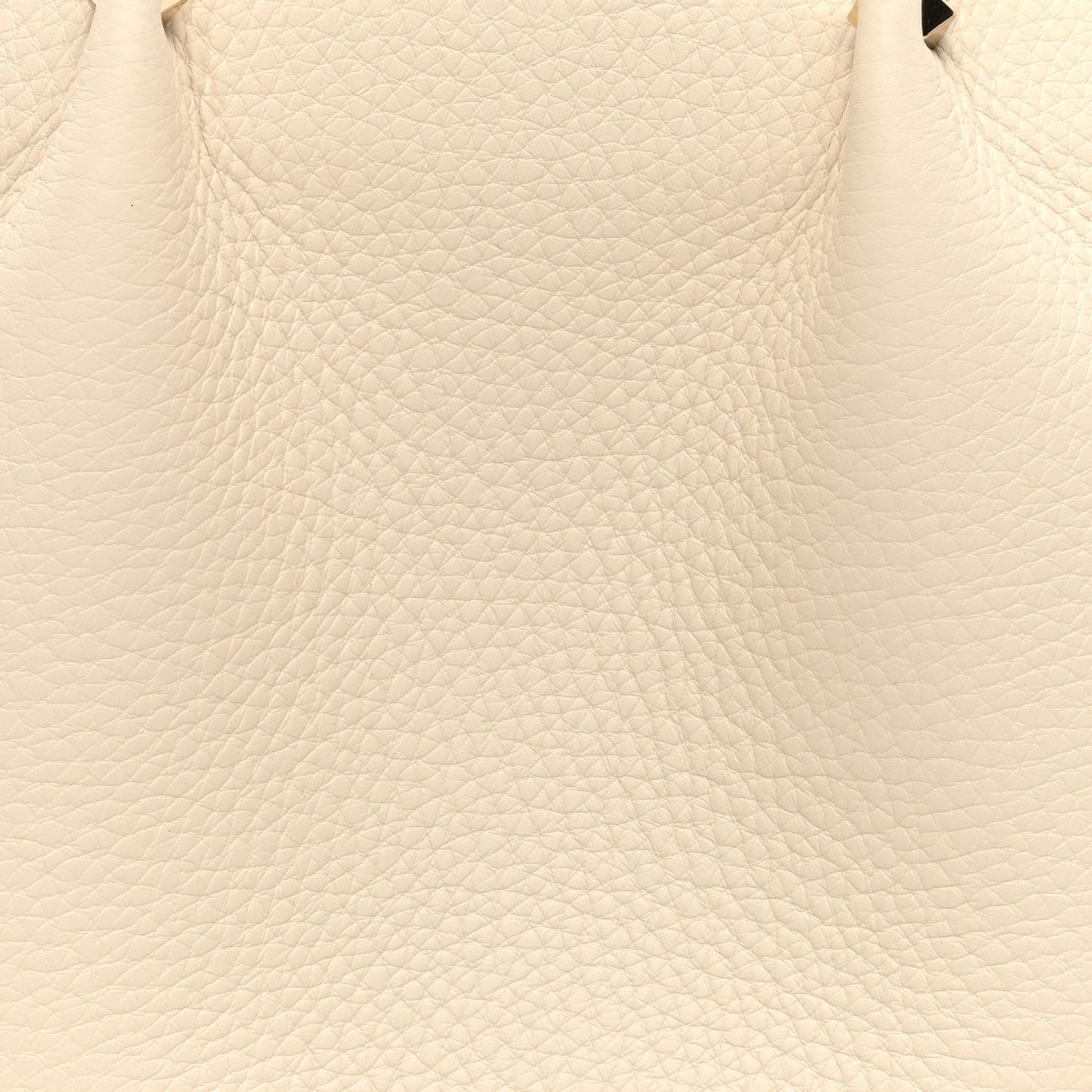 Grained Calfskin Small Rockstud Tote Light Ivory Rubino