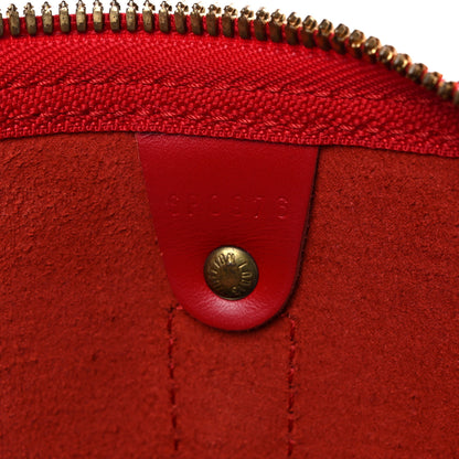 Louis Vuitton Epi Keepall 55 Castillan Red 5 of 13