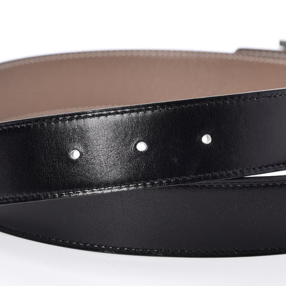 Hermes Box Togo 32mm H Belt 85 Black Etoupe 5 of 9