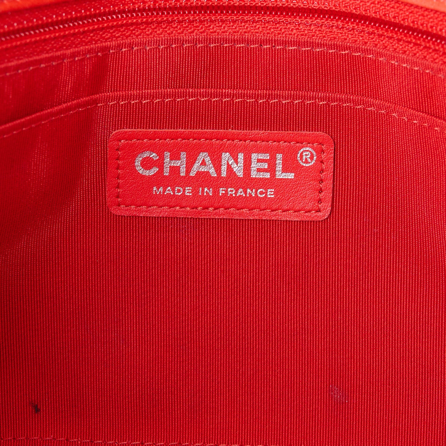 Chanel Silk Chain Printed Medium Single Flap Red 8 of 14