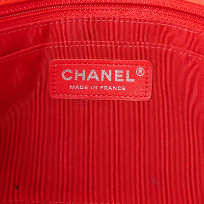 Chanel Silk Chain Printed Medium Single Flap Red 8 of 14