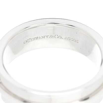 Tiffany Sterling Silver T Wide Ring 52 6 4 of 5