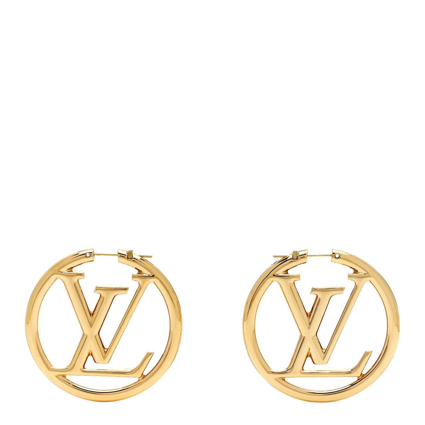 Metal Louise Hoop Earrings Gold
