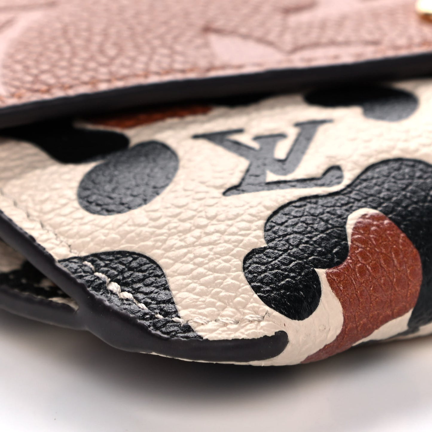 Empreinte Monogram Giant Wild At Heart Key Pouch Caramel