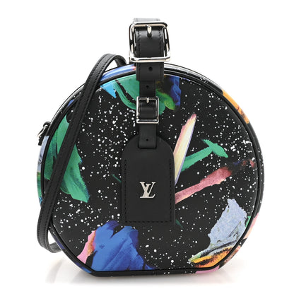 Louis Vuitton Calfskin Splash Print Petite Boite Chapeau Black 1 of 10