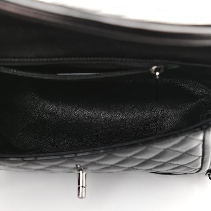Chanel Lambskin Patent Classic Twist Crescent Flap Bag Black 5 of 12
