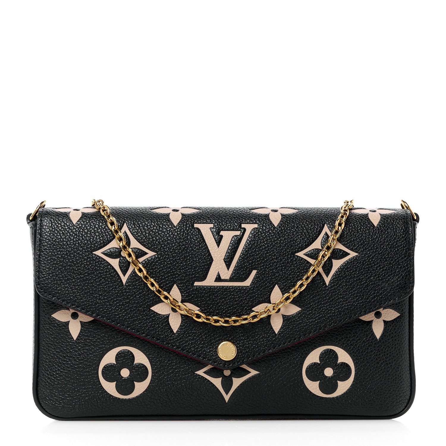 Louis Vuitton Empreinte Monogram Giant Felicie Pochette Black Beige 1 of 11