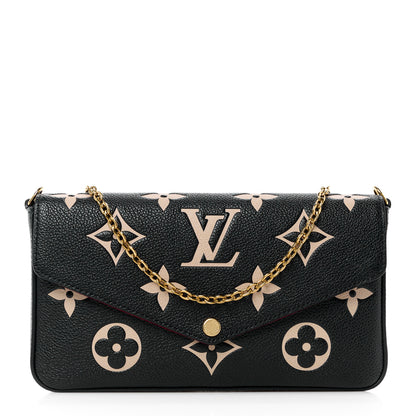 Louis Vuitton Empreinte Monogram Giant Felicie Pochette Black Beige 1 of 11