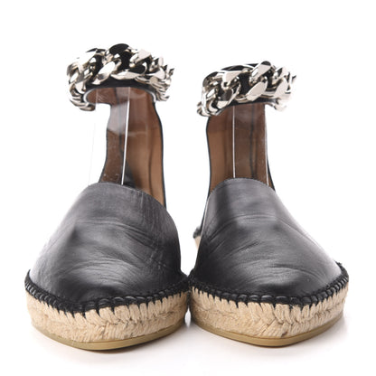 Givenchy Lambskin Ankle Chain Maremma Espadrilles 38 Black 2 of 7