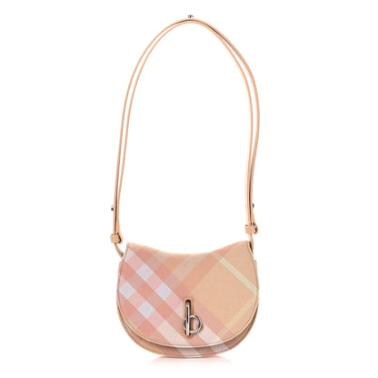 Burberry Jacquard Check Mini Rocking Horse Crossbody Peach 1 of 10