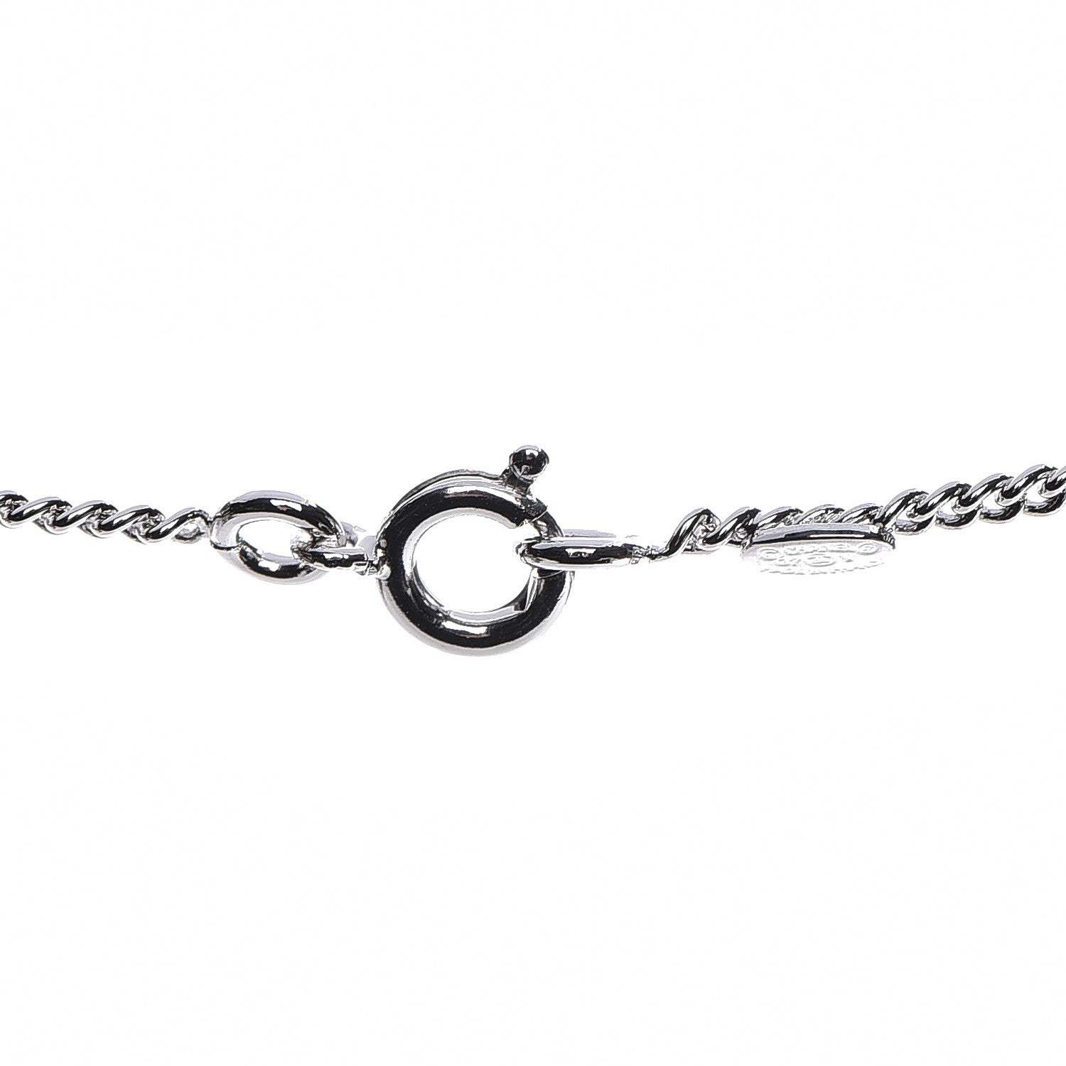 Chanel Crystal Timeless CC Necklace Silver 5 of 6