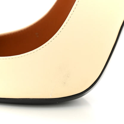 Saint Laurent Calfskin Opyum 110 Slingback Pumps 37 Real Beige 9 of 10