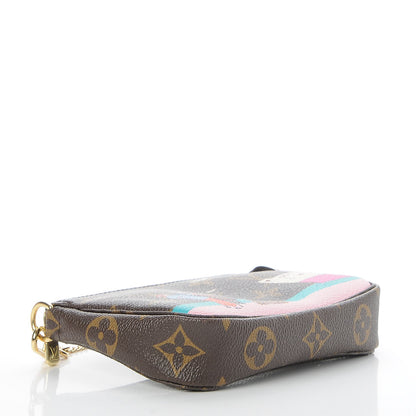 Louis Vuitton Monogram 2016 Christmas Animation Mini Pochette Accessories Rose Ballerine 4 of 7