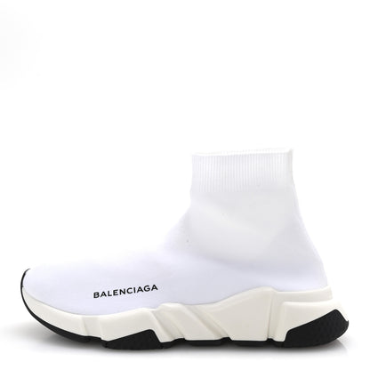 Balenciaga Neoprene Knit Womens Speed Sneakers 38 White 1 of 9