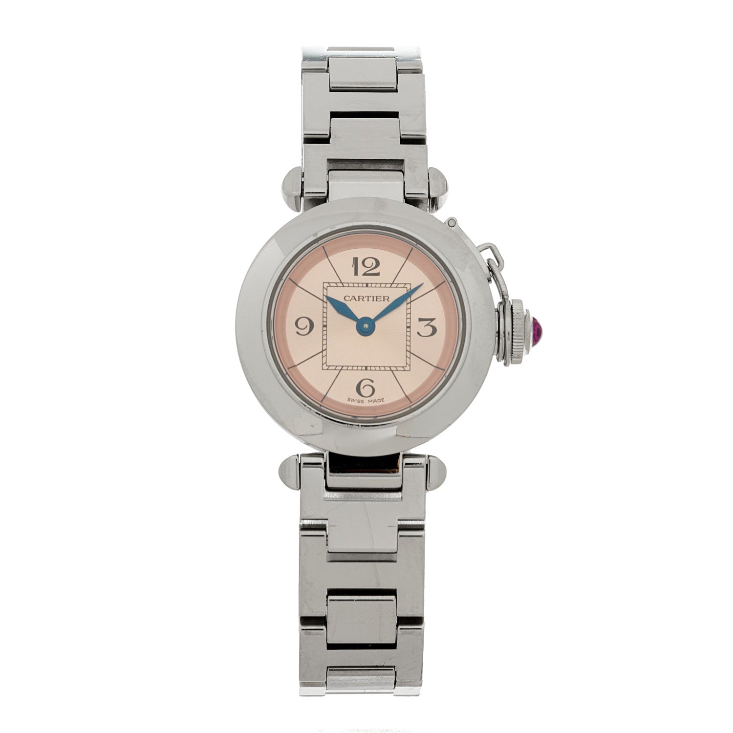 Cartier Stainless Steel 27mm Miss Pasha Quartz Watch Pink 1 of 4