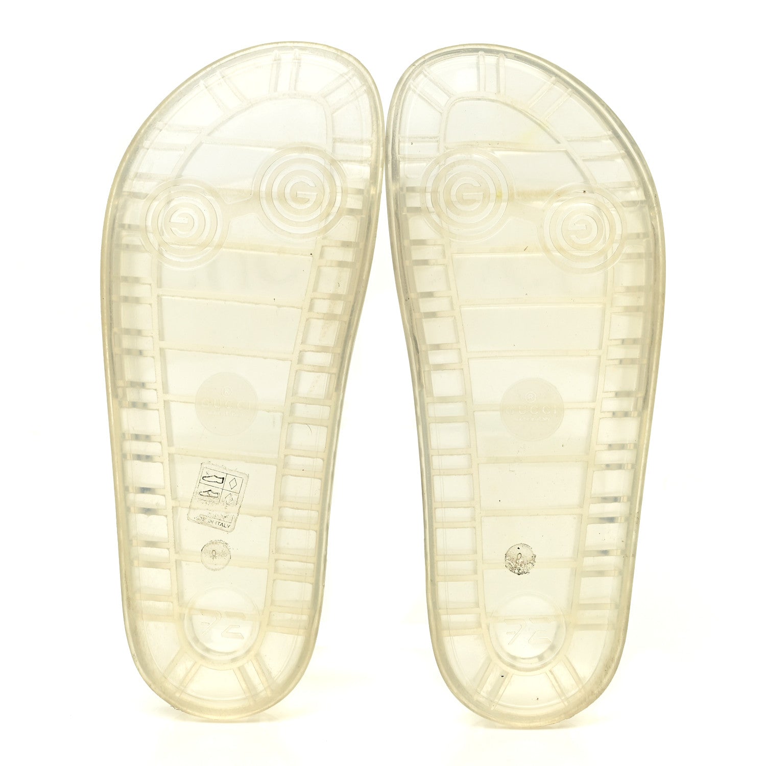 Gucci Rubber Mens Pursuit Slide Sandals 8 Transparent 5 of 10